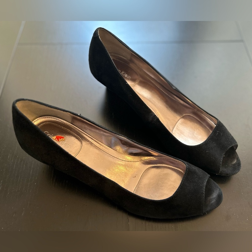 Calvin Klein Black Bree Wedges for Women Size 10